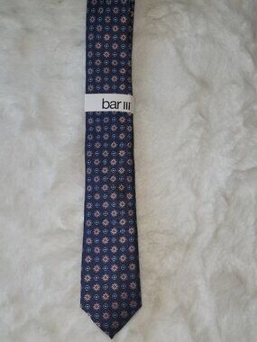 Bar III Mens Boulevard Medallion Tie Lt Pink OS